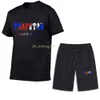 Sportkleding Modeontwerper Heren Trainingspakken Zomershirt 2022 TRAPSTAR Bedrukt Tweedelig Heren Merk T-shirt Katoen Korte Mouw T-shirt Shorts Casual Sportset