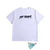 Usa Youth Cotton Crew Neck Short Sleeve Off T shirts Man Graphic White Flame Printing Pullover