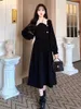 Casual Dresses Autumn Long Sleeve For Women Black Elegant Party Japanese Y2k Gothic Female Dress Harajuku Streetwear