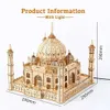 3D Puzzels 3D Houten Puzzel Huis Koninklijk Kasteel Taj Mahal Met Licht Montage Speelgoed Voor Kinderen Volwassen DIY Model Kits Bureau Decoratie voor Geschenken