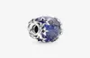 100 925 Sterling Silver Blue Galaxy Murano Glass Charms Fit Original European Charm Bracelet Mode Femmes Mariage Fiançailles Jew4983367