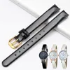 Bracelet de montre de remplacement en cuir véritable pour femmes, Original, pour CK K43231 K43232 K43236, noir et blanc, 10mm, avec outil, bracelet de montre en cuir de vache, 240116