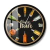 Horloges murales Happy Hour Wine Time O'Clock Booze Clock Man Cave Pub Bar Décor Restaurant Buveur Alcool Cadeaux Winery Art