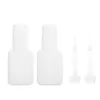 Storage Bottles 11pcs Clear Nail Glue Jars Small With Brush 10ml For Empty Refillable Containers