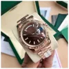 Top-klass AAA Mens Watch Rose Gold Sapphire Diamonds Face Datejust Daytate 40mm titta smidigt automatiskt mekanisk Montre de luxe klockor jubille band wrsitwatches