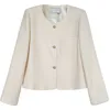 French coarse tweed small fragrant coat for women's winter temperament short style socialite cardigan top