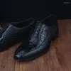 Chaussures habillées Ourui véritable peau de crocodile homme d'affaires formel pour hommes en cuir loisirs pour hommes