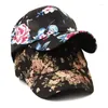 Бейсбольные кепки, женские однотонные бейсболки с принтом, солнцезащитные кепки для пары, уличная эластичная хлопковая кепка с цветами и листьями, молодежная кепка для девочек