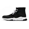 Designer Knit Sock Casual Chaussures Speeds Trainer Hommes Femmes Glitter Bleu Baskets Speed 1.0 2.0 Graffiti Lace Up Triple Noir Blanc Clear Sole Luxe Bottes Plates Baskets