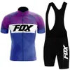 Fox teleyi ensemble de maillot de cyclisme à manches courtes pour hommes Anti-UV vélo ensemble de maillot de cyclisme vélo Pro équipe vêtements de cyclisme d'été