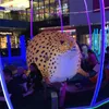 wholesale Cute Inflatable Fat Leopard 1.8m Height Blow Up Cartoon Animal Model Balloon For Amusement Park And Shopping Mall Theme Decoration