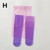 Calcetines de mujer, 1 par de medias de Color degradado, pantimedias de fondo transparentes de seda finas de verano con gancho para mujer