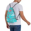 Shopping Bags Flower Bird Lightweight Drawstring Designed As Backpacks Men'S Adventures Gym Bag Casual