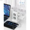 Zasilacza Wtyczka Pionowa WIĘCEJ TESSAN PARTA ZAWSZE Z PRZEŁĄCZNICEM Złącz 8 -Way Gniazdo 3 Porty USB Porty 2M Kabel EU Multi Plug Gniazdo do domowego biura YQ240117