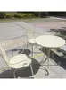 Camp Furniture Balcony Wrought Iron Table And Chair Set Courtyard Color Three-piece Coffee Shop