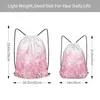 Bolsas de compras Dibujos animados Cerezo en flor Árboles Mochila con cordón Hombres Gimnasio Entrenamiento Fitness Bolsa deportiva Paquete de yoga para mujeres