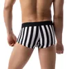 Underpants Men's Sexy Black Boxer Briefs Underwear With Seamless Design And Bulge Pouch M L XL Sizes Classic Striped Pattern