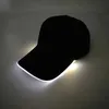 Ball Caps Christmas Popular Glowing Baseball Cap Dance Party Decorate LED Optical Fiber Baseball Cap Flashing On Rave Party YQ240117