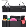 New Multi-functional Car Rear Seat Storage Bag Oxford Cloth Hanging Decoration Bag Large Capacity Waterproof Car Organizer Solid