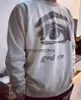 Heren Hoodies Sweatshirts Dames Tweedelige Broek God Eyes Gedrukt Vintage Raglan Sweatshirt Heren Dames Beschadigd Capuchonephemeralew