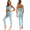 Ensembles actifs Femmes Vital ensemble de Yoga sans couture vêtements de Fitness taille haute Leggings de gymnastique rembourré Push Up soutien-gorge de sport en cours d'exécution vêtements de sport survêtement