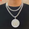 2024 colares de letra de hip hop personalizados com ouro rosa banhado 925 Cadeia de prata esterlina totalmente gelada VVS Moissanite Diamond Pingente