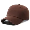 Ball Caps Couple's Fashion Hole Casual Cap Washed Old Hat Sun Protective Soft Top Smooth Plate Baseball