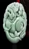 505014mm TJP Natural jadeite jade Ice nuo zhong Double sided PIXIU pendant Yu pei jade pendant necklace for women and men4915630
