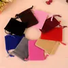 Shopping Bags Custom Fashion Drawstring Jewelry Pouch Velvet Bag Small Gifts