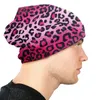 Berretti Leopardo Skullies Berretti Cappello di pelliccia Casual Autunno Inverno Strada Uomo Donna Berretti Adulto Estate Caldo Avvolgere la testa Cofano lavorato a maglia