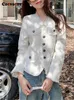 Женские куртки Covotee белого цвета для женщин 2024, модные повседневные свободные винтажные пальто с кисточками и v-образным вырезом на пуговицах и длинными рукавами
