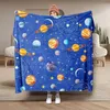 Arazzi Pianeta Cartone animato Coperta di flanella Astronauta Stampato digitale Pisolino per bambini Adt Aria condizionata Divano Er Consegna a goccia Otrxa