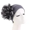 Женский головной платок в этническом стиле, популярный тюрбан с большим цветком, удобная повязка на голову из кожи, модная свадебная шапка, головной убор