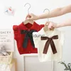 keistcoat Kids Winter Winter lebett for Girl Bow Children's Girls Sweater Sweater Outwears Outlyfeless Baby Weistcoat Compley Autumn Gilet H240508