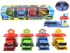 4pcs set Scale model Tayo the little bus children miniature bus baby oyuncak garage tayo bus Ejection impact car vehicle 2207013369014