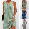 Abiti casual Donna Abito a trapezio Estate bohémien per scollo a V Stampa floreale Taglio Moda vacanza Materiale di alta qualità