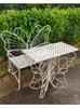 Mobilier de camp, canapé de cour de campagne, combinaison Table de jardin et chaise de parc, ensemble Double Long, balcon de loisirs