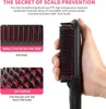 Negative ion Hair Straightener Brush Anti-Scald Portable Hair Styling Tools appliances Comb for Natural Thick Hair Women 240117