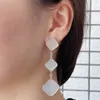 Tasarımcı Yonca Studs Küpe Vintage 3 Motif Dört Yaprak Yonca Takım Saplama Küpe Pearl-Sterling Gümüş Altın Saplamalar Kadınlar için Acate Kutu ile