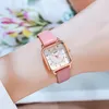 Montre à quartz étanche pour femme, vintage, carré, Premium, grand cadran, ceinture