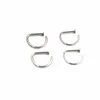 50 pcs/Lot acier Punk ouvert D anneaux nez cerceau anneau nez Septum anneau boucle d'oreille 18G 20G corps Piercing 240117