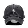 Vintage Washed Cotton Musical note Embroidery Baseball Cap For Men Women Dad Hat golf caps Drop 240116