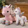 Huggable Soft Cute Unicorn Dream Rainbow Плюшевые игрушки Высокое качество Розовая лошадь Sweet Girl Домашний декор Подушка для сна Подарок для детей 240116