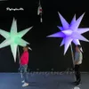 Marionnette de défilé d'étoiles gonflable illuminée blanche, ballon Starlight gonflable avec lumière LED pour événement