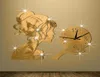 2016 New Wall Clock Clocks Horloge Watch 거실 쿼츠 바늘 홈 장식 3D DIY 미러 스티커 TY20018309675