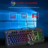 Claviers Ordinateur Gamer Rétroéclairé Keycaps USB Filaire Gaming Clavier + Souris Combos Kits J240117