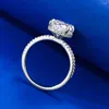 Anéis de cluster wong chuva 925 prata esterlina 4ct laboratório safira gemstone coquetel anel para mulheres casamento jóias finas presentes de noivado