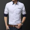 Casual Social Formal shirt Men long Sleeve Shirts Business Slim Office Shirt male Cotton Mens Dress Shirt white 3XL 5XL 240117