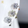 Valentine Luksusowa cena D. VVS 1CT 2CT Round Moissanite S925 Silver 10K 14K 18K Real Gold Diamond Coldings