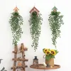 Flores decorativas Plantas artificiales Vid falsa 85 cm Colgante de pared Plástico duradero Decoración de la boda Decoración del hogar verde Simulación de ratán